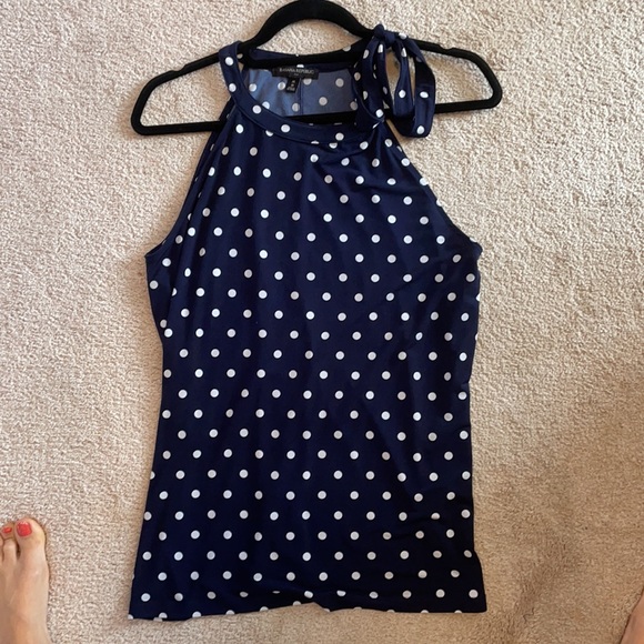 Navy Banana Republic polka dot halter - Picture 3 of 3